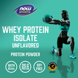 NOW Foods, Sports, Whey Protein Isolate, Unflavored, 1.2 lbs, 544 g