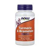 NOW Foods, Turmeric & Bromelain, 90 Veg Capsules