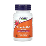 NOW Foods, Vitamin D-3, 400 IU, 180 Softgels