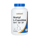 Nutricost, Acetyl L-Carnitine, 500 mg , 180 Capsules