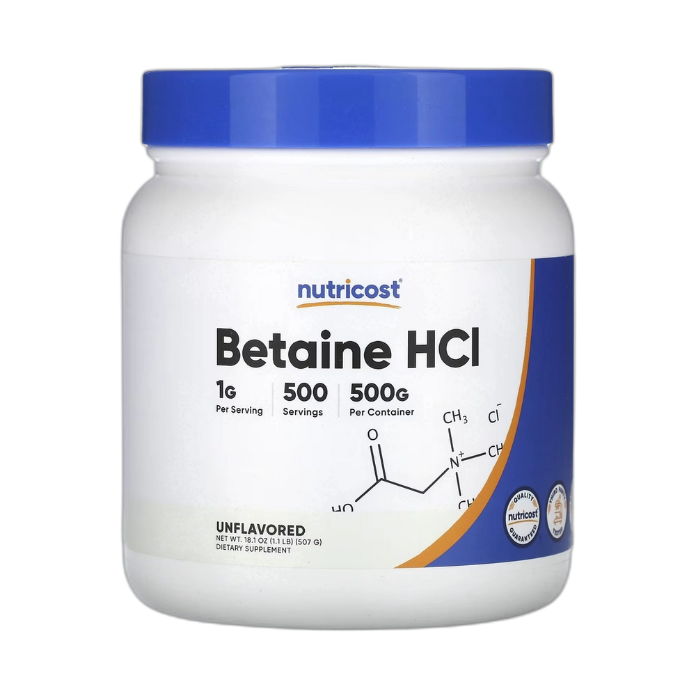 Nutricost, Betaine HCI, Unflavored, 18.1 oz, 507 g