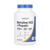 Nutricost, Betaine HCl + Pepsin, 240 Capsules