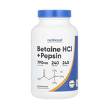 Nutricost, Betaine HCl + Pepsin, 240 Capsules