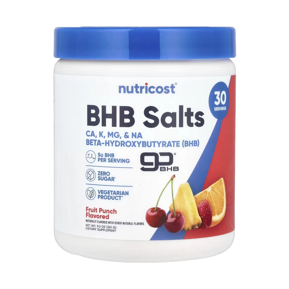 Nutricost, BHB Salts, goBHB®, Fruit Punch, 9.3 oz, 261 g