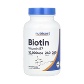 Nutricost, Biotin, 10,000 mcg, 240 Capsules