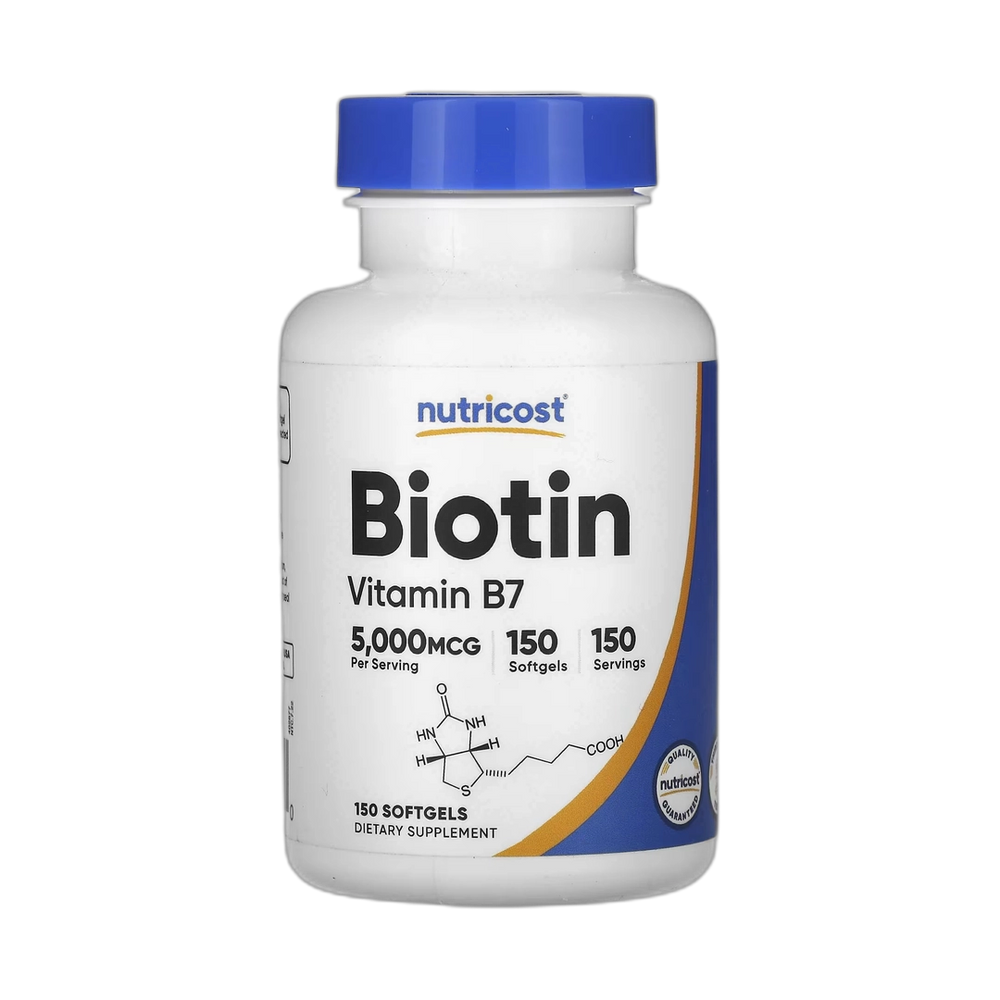Nutricost, Biotin, 5,000 mcg, 150 Softgels