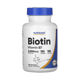 Nutricost, Biotin, 5,000 mcg, 150 Softgels