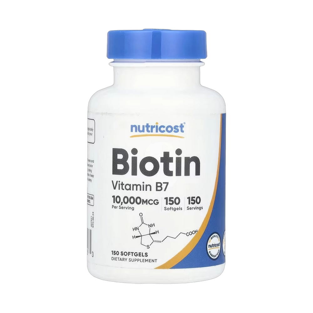 Nutricost, Biotin, Vitamin B7, 10,000 mcg, 150 Softgels