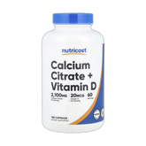 Nutricost, Calcium Citrate + Vitamin D, 180 Capsules