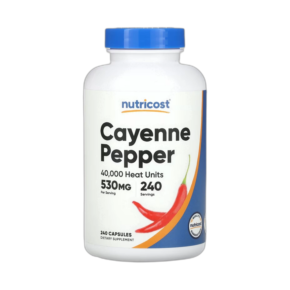 Nutricost, Cayenne Pepper, 40,000 Heat Units, 530 mg, 240 Capsules