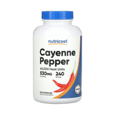Nutricost, Cayenne Pepper, 40,000 Heat Units, 530 mg, 240 Capsules
