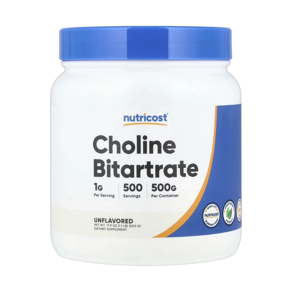 Nutricost, Choline Bitartrate, Unflavored, 17.9 oz, 500 g
