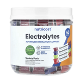 Nutricost, Electrolytes, Advanced Hydration Complex, Variety Pack, 40 Stick Packs, 0.14 oz, (4 g ) Each