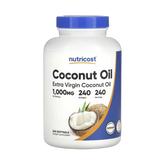Nutricost, Extra Virgin Coconut Oil, 1,000 mg, 240 Capsules