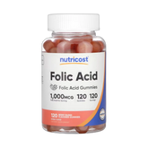 Nutricost, Folic Acid Gummies, Berry Blend, 1,000 mcg, 120 Gummies