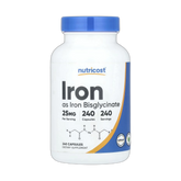 Nutricost, Iron, 25 mg , 240 Capsules