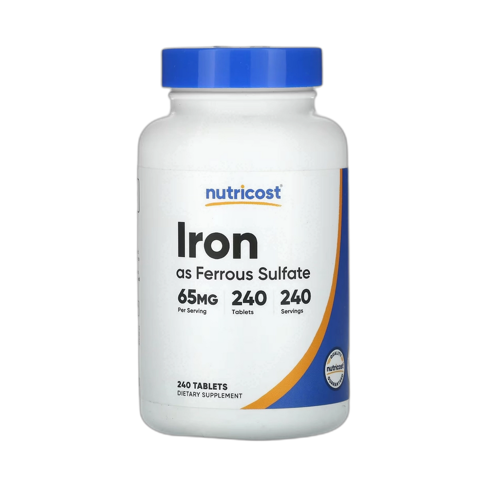 Nutricost, Iron, 65 mg, 240 Tablets