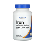 Nutricost, Iron, 65 mg, 240 Tablets