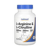 Nutricost, L-Arginine & L-Citrulline, 120 Capsules