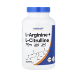 Nutricost, L-Arginine + L-Citrulline, 240 Capsules