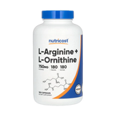Nutricost, L-Arginine + L-Ornithine, 750 mg, 180 Capsules