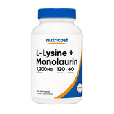 Nutricost L-Lysine + Monolaurin (1,200mg) 120 Capsules