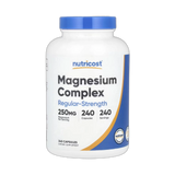 Nutricost, Magnesium Complex, Regular-Strength, 250 mg, 240 Capsules