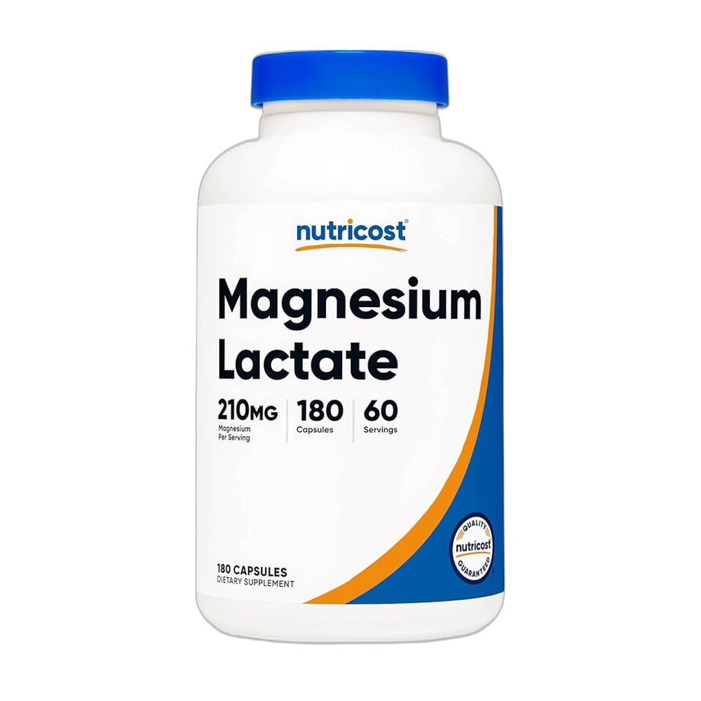 Nutricost, Magnesium Lactate, 210mg, 180 Capsules