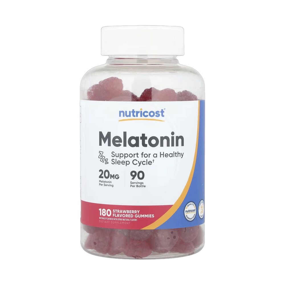 Nutricost, Melatonin Gummies, Strawberry, 180 Gummies