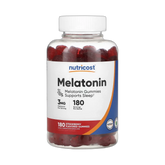 Nutricost, Melatonin Gummies, Strawberry, 3 mg, 180 Gummies