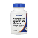Nutricost, Methylated Vitamin B12 + Folate, 120 Capsules