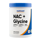 Nutricost, NAC + Glycine, 2,000 mg NAC, 2,000 mg Glycine, Unflavored, 8.9 oz, 250 g