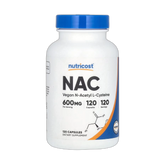 Nutricost, NAC, Vegan N-Acetyl L-Cysteine, 600 mg, 120 Capsules