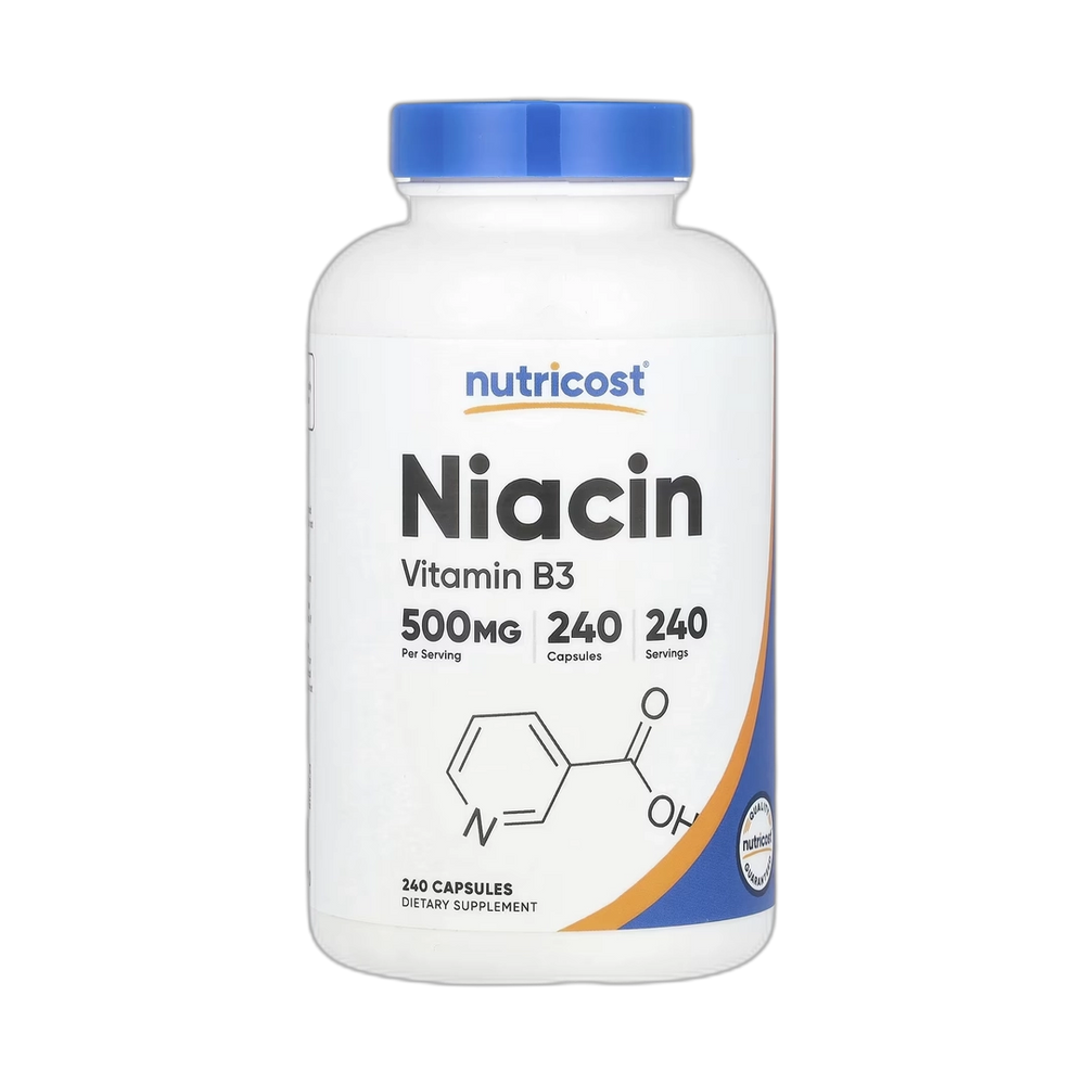 Nutricost, Niacin, 500 mg, 240 Capsules