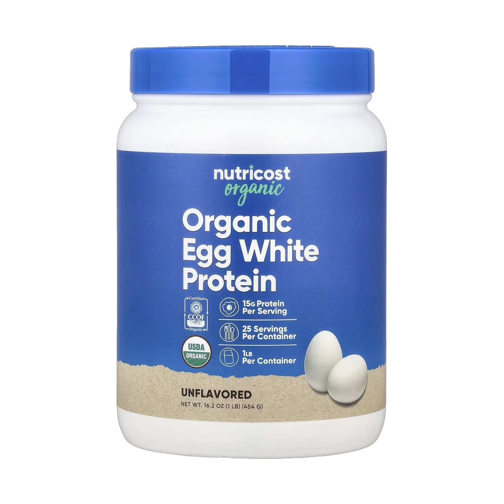 Nutricost, Organic Egg White Protein, Unflavored, 1 lb, 454 g