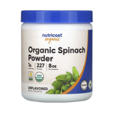 Nutricost, Organic Spinach Powder, Unflavored, 8 oz, 227 g