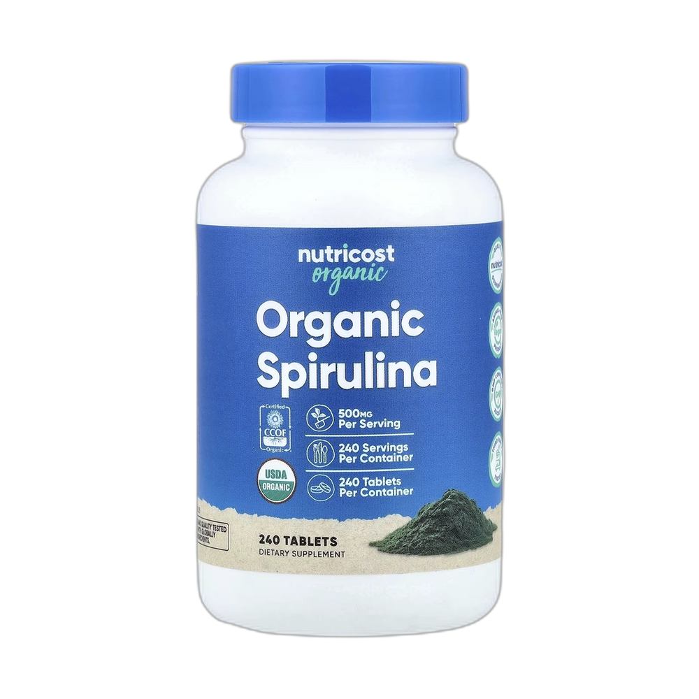 Nutricost, Organic Spirulina, 500 mg, 240 Tablets