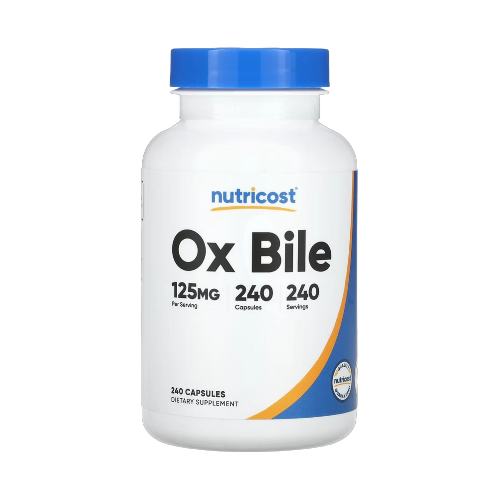 Nutricost, Ox Bile , 125 mg , 240 Capsules