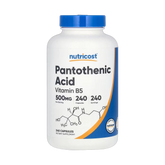 Nutricost, Pantothenic Acid, 500 mg, 240 Capsules