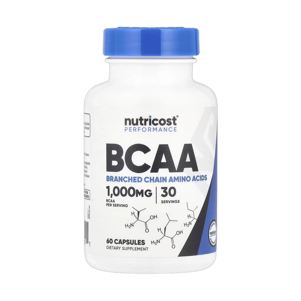 Nutricost, Performance, BCAA, 60 Capsules