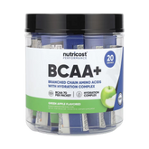 Nutricost, Performance, BCAA+, Green Apple, 20 Packets, 0.5 oz (13 g) Each