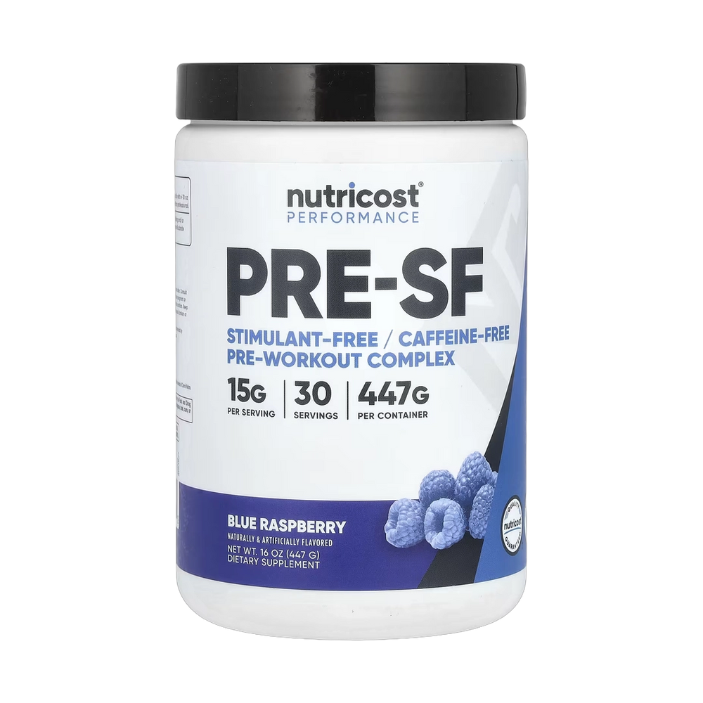 Nutricost, Performance, Pre-SF, Stimulant-Free Pre-Workout Complex, Blue Raspberry, 16 oz,447 g
