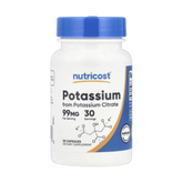 Nutricost, Potassium, 99 mg , 30 Capsules