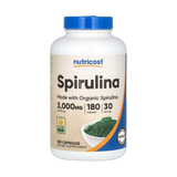 Nutricost, Spirulina, 180 Capsules
