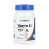 Nutricost, Vitamin B2, 100 mg, 30 Capsules