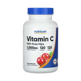 Nutricost, Vitamin C With Rose Hips, 1,000 mg, 120 Capsules