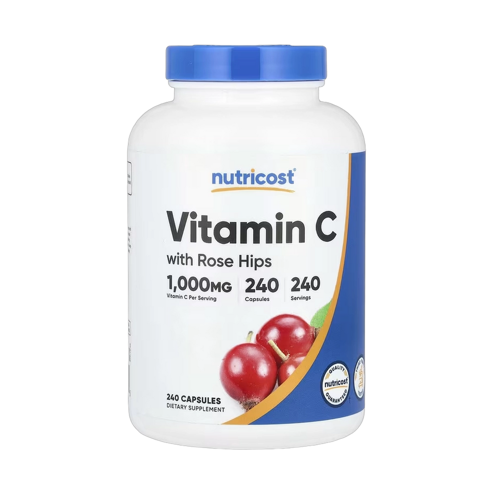 Nutricost, Vitamin C with Rose Hips, 1,000 mg, 240 Capsules