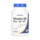Nutricost, Vitamin D2, 50 mcg (2,000 IU), 240 Capsules
