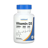 Nutricost, Vitamin D3, 1,000 IU, 240 Softgels