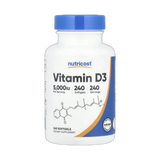 Nutricost, Vitamin D3, 125 mcg (5,000 IU), 240 Softgels